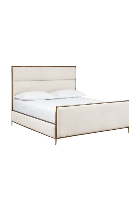Hand-hammered Iron White King Bed by Splendido Yasmine