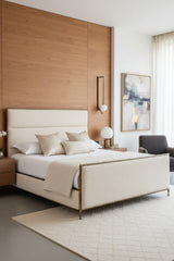 Hand-hammered Iron White King Bed by Splendido Yasmine, alternate view 2
