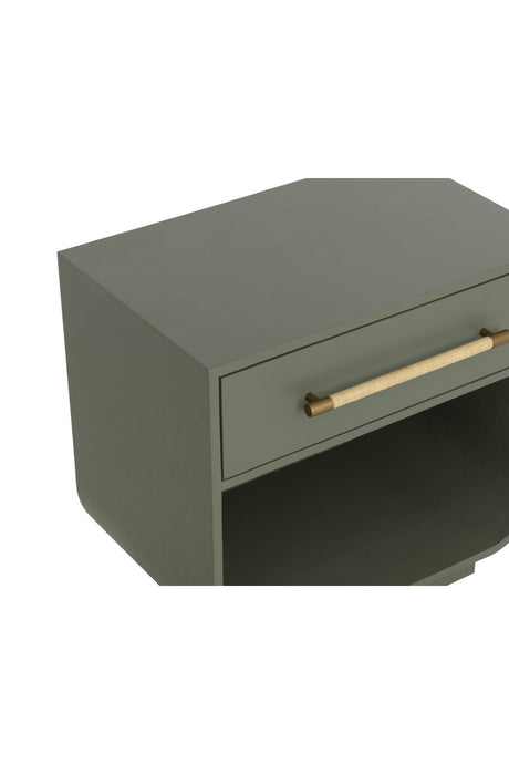 Modern Oak Curved Nightstand by Splendido Tarrant, alternate view 6