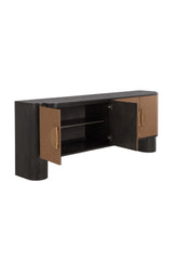 Brown Leather Look Sideboard by Splendido Dresden, alternate view 5