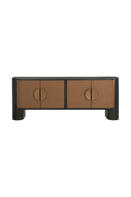 Brown Leather Look Sideboard by Splendido Dresden, alternate view 3