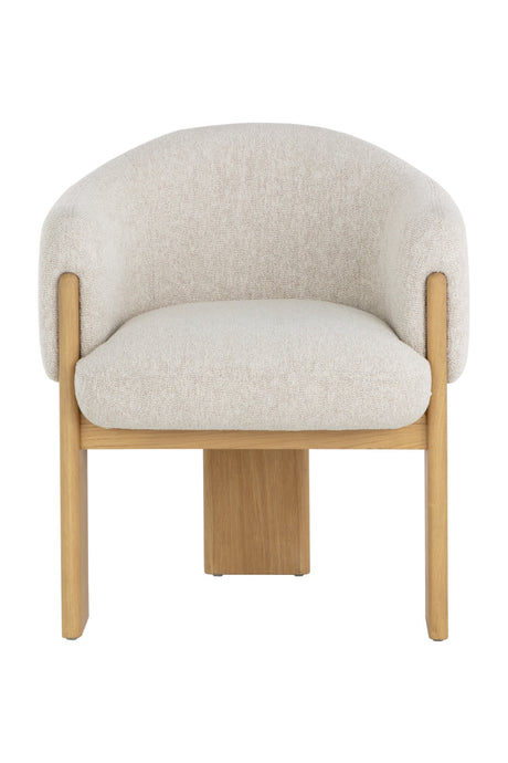 Cream 3-Legged Dining Armchair by Splendido Trine Dining Chair, alternate view 3