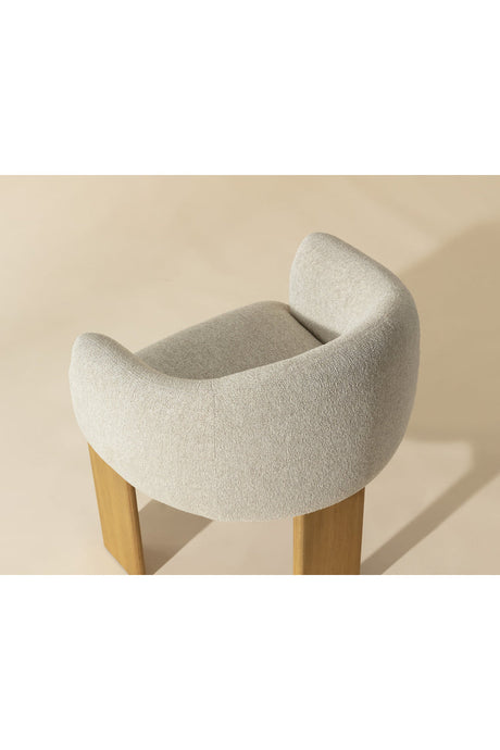 Cream 3-Legged Dining Armchair by Splendido Trine Dining Chair, alternate view 11