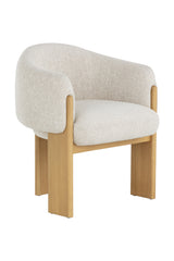 Cream 3-Legged Dining Armchair by Splendido Trine Dining Chair