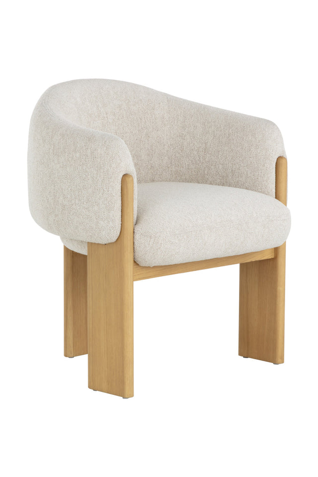 Cream 3-Legged Dining Armchair by Splendido Trine Dining Chair
