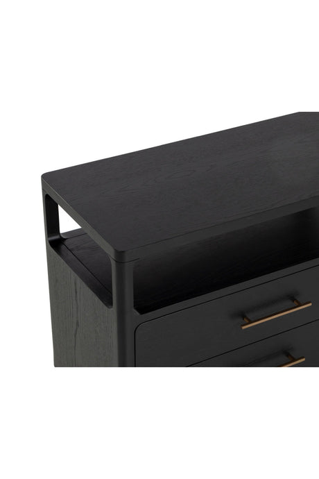 Black Oak 2-Drawer Nightstand by Splendido Danette, alternate view 6
