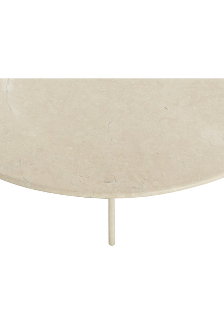 Round Cream Marble Coffee Table by Splendido Bonita, alternate view 6