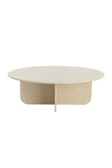 Round Cream Marble Coffee Table by Splendido Bonita