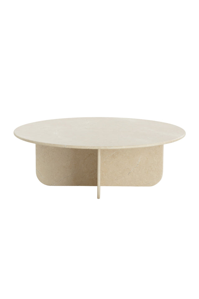 Round Cream Marble Coffee Table by Splendido Bonita