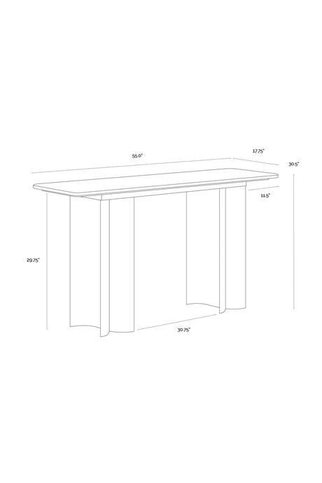 Cream Marble Console Table - Antique Gold Base by Splendido, alternate view 6