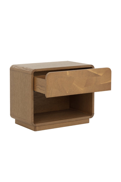 Oak Mosaic 1-Drawer Nightstand by Splendido Fauna, alternate view 5