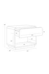 Oak Mosaic 1-Drawer Nightstand by Splendido Fauna, alternate view 9