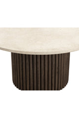 Cream Marble Round Dining Table by Splendido Banyan, alternate view 5