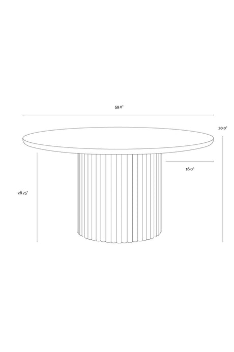 Cream Marble Round Dining Table by Splendido Banyan, alternate view 9