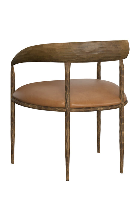Antique Brass Framed Dining Chair by Splendido Zanatta, alternate view 17