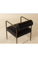 Leather Bolster-Back Dining Chair by Splendido Ajani, alternate view 11