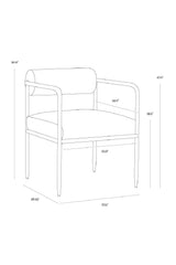 Leather Bolster-Back Dining Chair by Splendido Ajani, alternate view 13