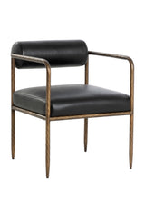 Leather Bolster-Back Dining Chair by Splendido Ajani