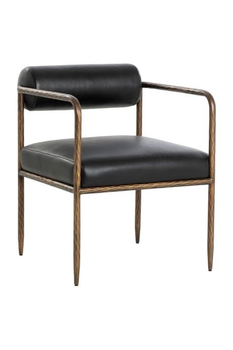Leather Bolster-Back Dining Chair by Splendido Ajani