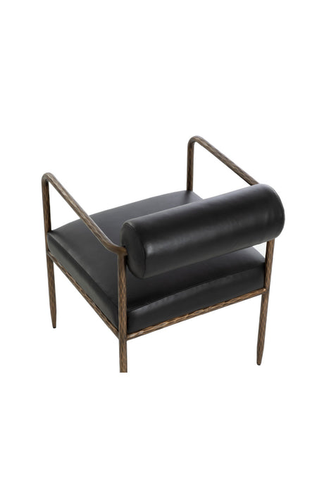 Leather Bolster-Back Dining Chair by Splendido Ajani, alternate view 6