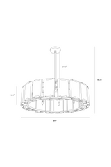 Alabaster Panels Chandelier by Splendido Rovira, alternate view 6