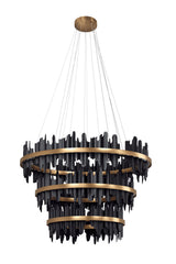 Black 3-Tier Chandelier by Splendido Icarus, alternate view 13