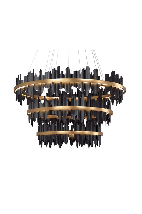 Black 3-Tier Chandelier by Splendido Icarus, alternate view 15