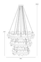 Black 3-Tier Chandelier by Splendido Icarus, alternate view 17