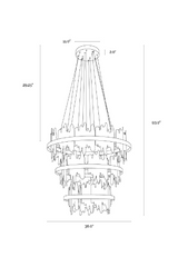 Black 3-Tier Chandelier by Splendido Icarus, alternate view 7