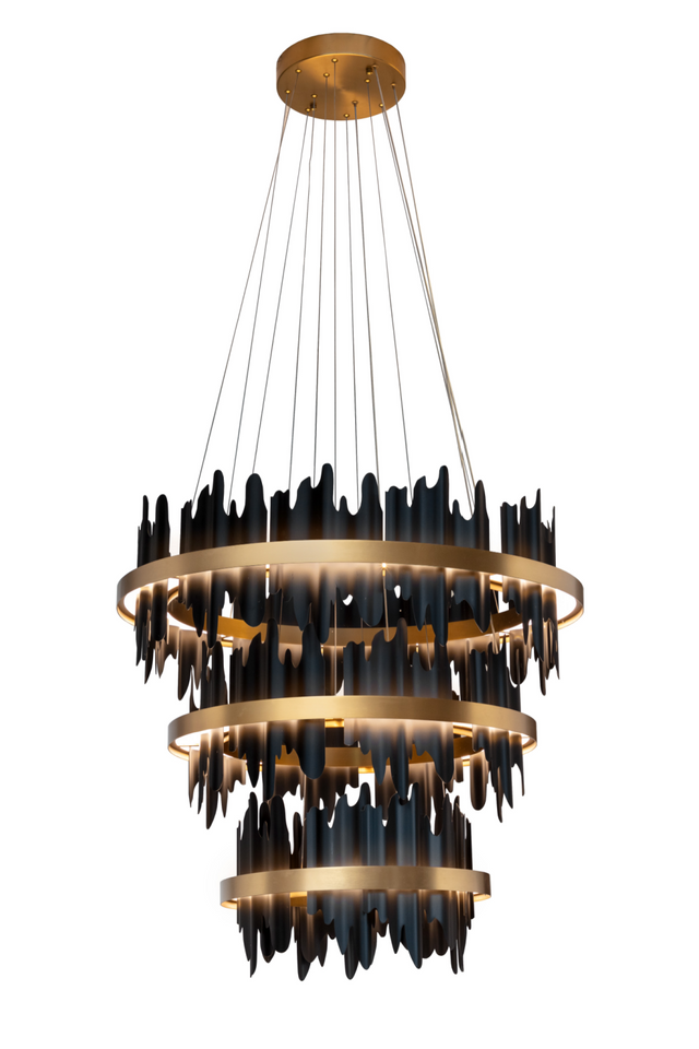 Black 3-Tier Chandelier by Splendido Icarus