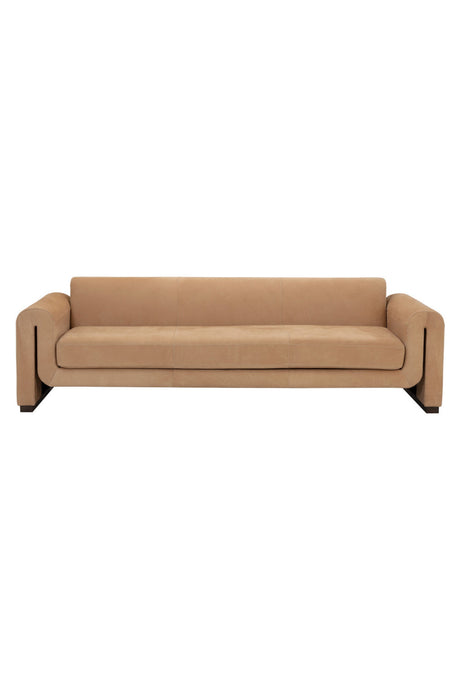 Tan Nubuck Leather Sofa by Splendido Romer, alternate view 3