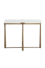 Rectangular White Marble Side Table by Splendido Cowell