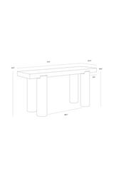Cream Breccia Marble Console Table by Splendido Ardi, alternate view 11
