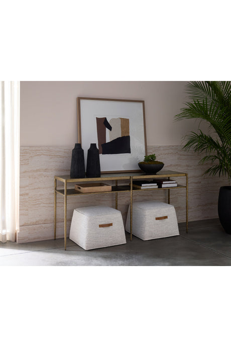 Antique Brass 2-Layer Console Table by Splendido Naini, alternate view 6