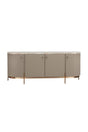Taupe Leather 4-Door Sideboard by Splendido Cataldi