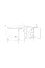 Taupe Leather 4-Door Sideboard by Splendido Cataldi, alternate view 10