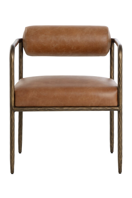 Leather Bolster-Back Dining Chair by Splendido Ajani, alternate view 14