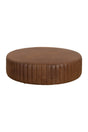 Tufted Edge Brown Leather Ottoman by Splendido Divano