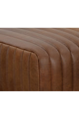Italian Textured Leather Ottoman by Splendido Lewin, alternate view 10