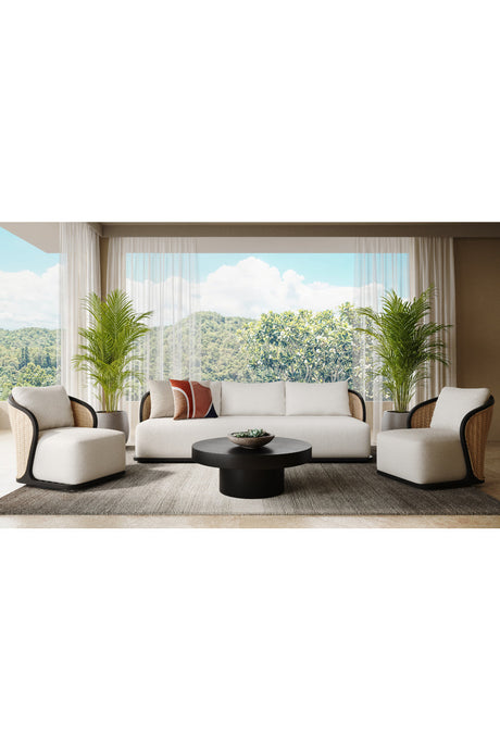 Cream Boucle Indoor/Outdoor Sofa by Splendido Bora, alternate view 8
