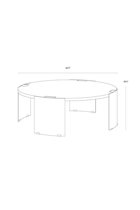 Round Concrete Indoor/Outdoor Coffee Table by Splendido Gallus, alternate view 23
