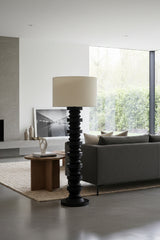 Black Wooden Base Floor Lamp by Splendido Capo, alternate view 2