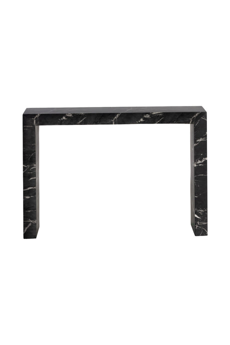 Black Marble-Look Indoor/Outdoor Console Table by Splendido Axle