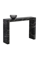 Black Marble-Look Indoor/Outdoor Console Table by Splendido Axle, alternate view 4
