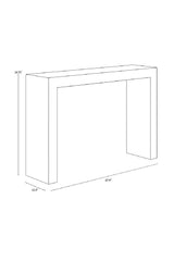 Black Minimalist Indoor/Outdoor Console Table by Splendido Axle, alternate view 10