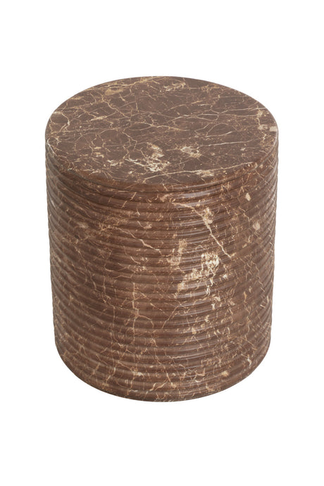 Mocha Concrete Indoor/Outdoor Stool by Splendido Riva Accent Stool, alternate view 3