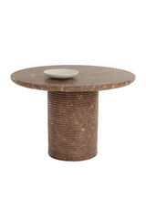 Round Indoor/Outdoor Marble Effect Dining Table by Splendido Riva Outdoor Dining Table, alternate view 4