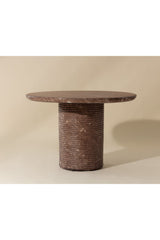 Round Indoor/Outdoor Marble Effect Dining Table by Splendido Riva Outdoor Dining Table, alternate view 6