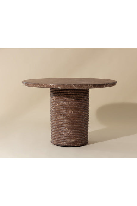 Round Indoor/Outdoor Marble Effect Dining Table by Splendido Riva Outdoor Dining Table, alternate view 6