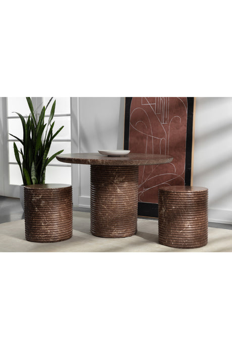 Round Indoor/Outdoor Marble Effect Dining Table by Splendido Riva Outdoor Dining Table, alternate view 9